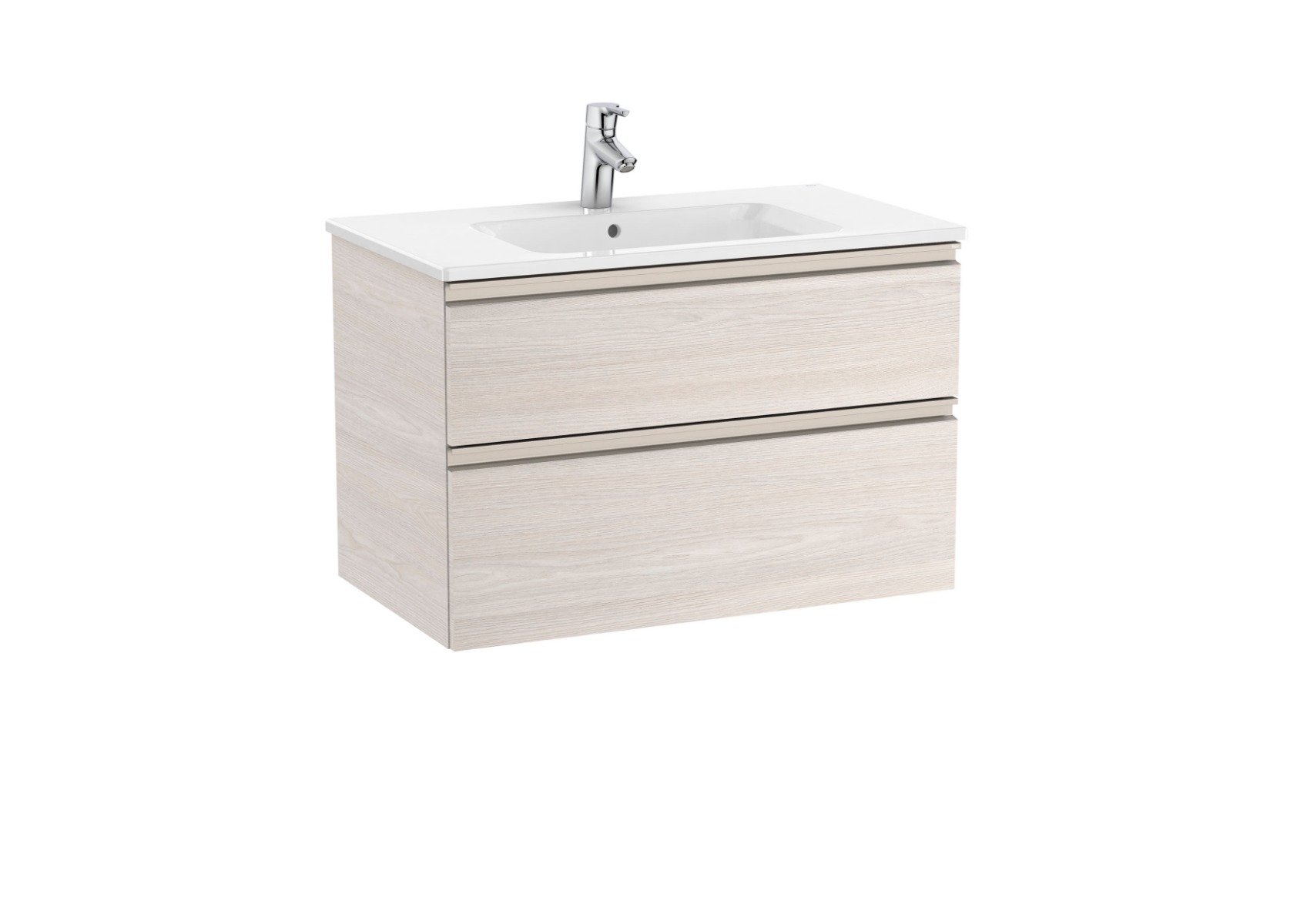 Vanity unit with 2 drawers and basin - Nordic Ash