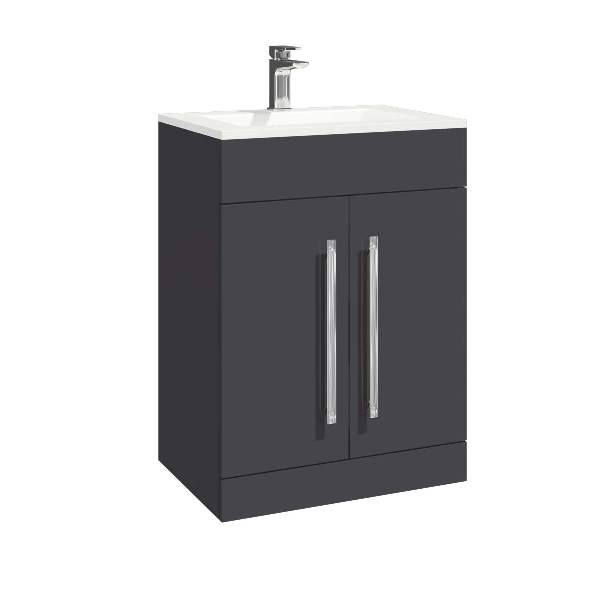Lonavla 600 Floor Standing Vanity Unit & Basin - Matte Grey