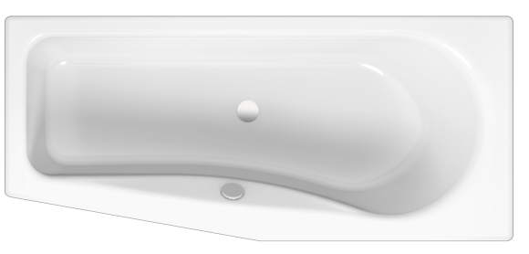 BetteLuna bathtub 2750-003 Bahama beige, 1700x750mm, sloping foot end on the left