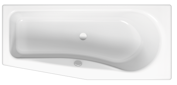 BetteLuna bathtub 2750-009 aegean, 1700x750mm, sloping foot end left