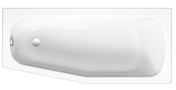 Bette Bambino compact bath, built-in pergamon