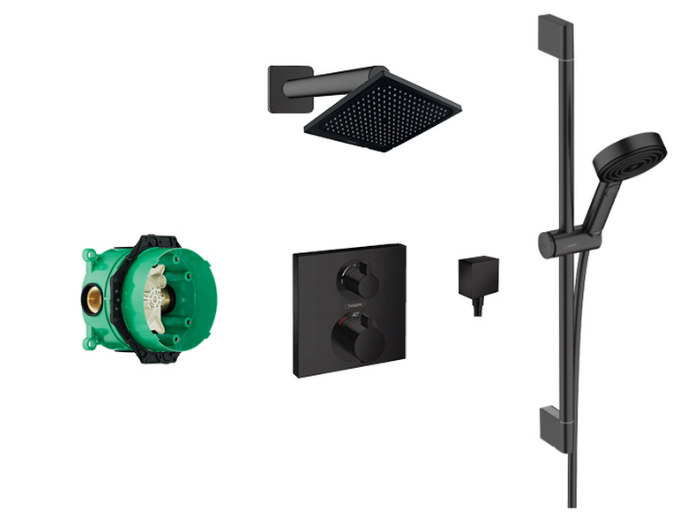 Bundle Crometta E240 & Pulsify shower set, - matt black