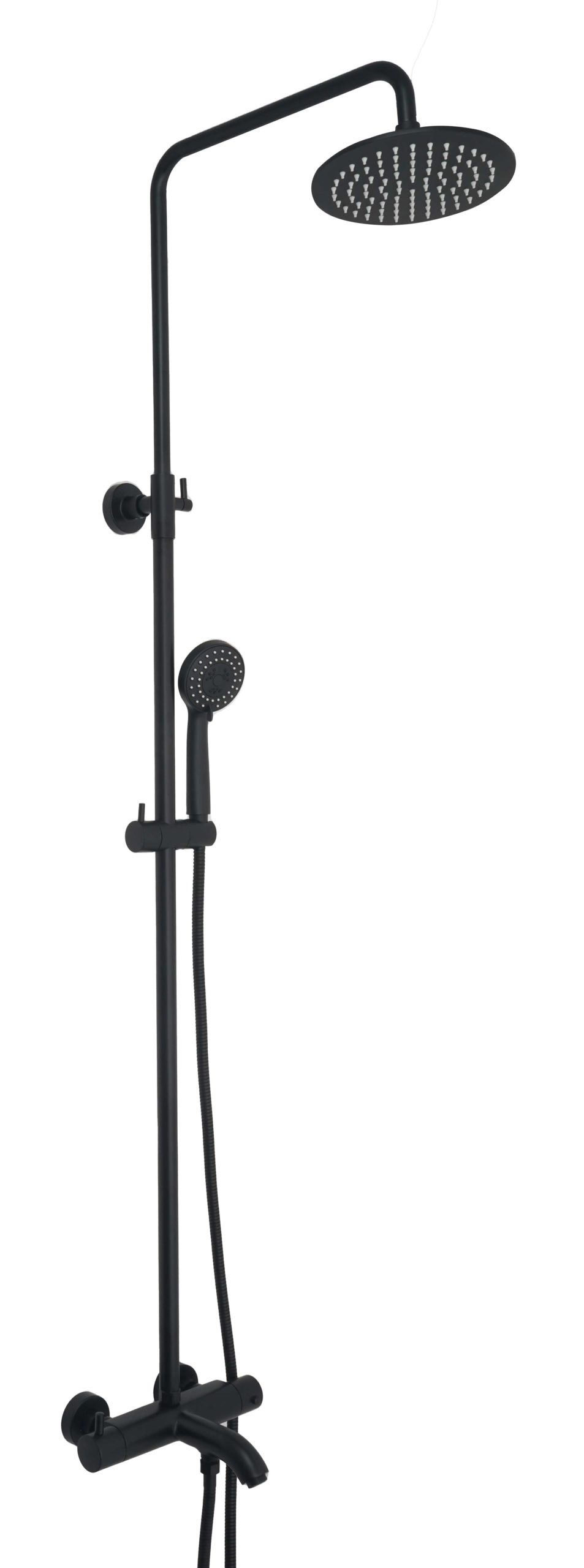 JTP - VOS Thermostatic Bar valve 3 oulets, adjustable riser and, multifunction shower handle