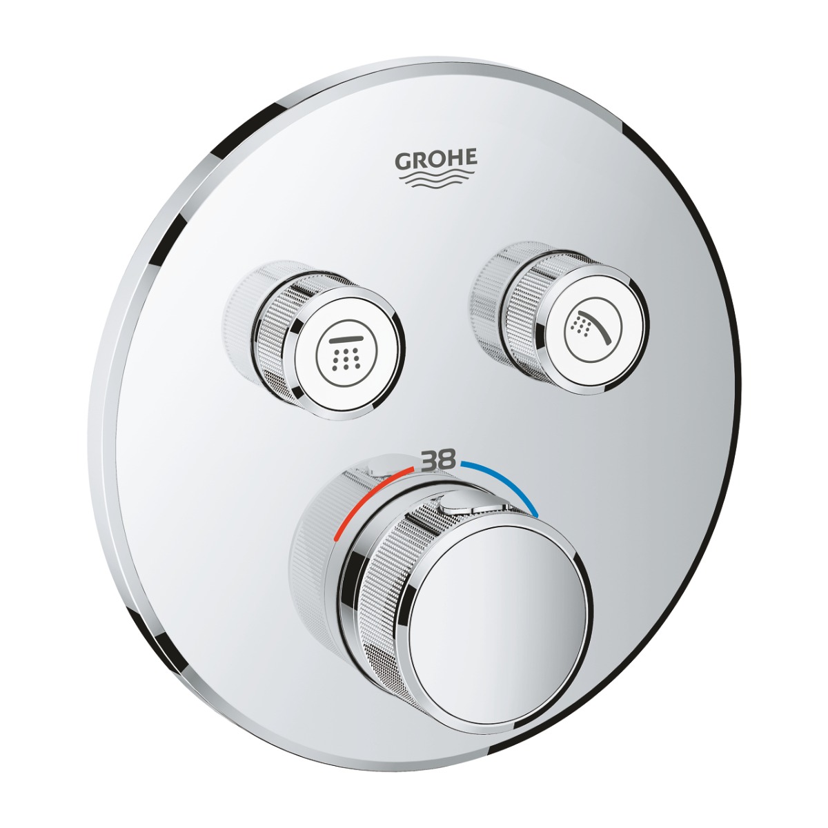 GROHTHERM SMARTCONTROL THERMOSTAT FOR CONCEALED INSTALLATION WITH 2 VALVES Chrome