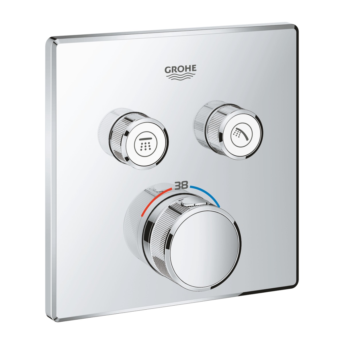 GROHTHERM SMARTCONTROL THERMOSTAT FOR CONCEALED INSTALLATION WITH 2 VALVES Chrome
