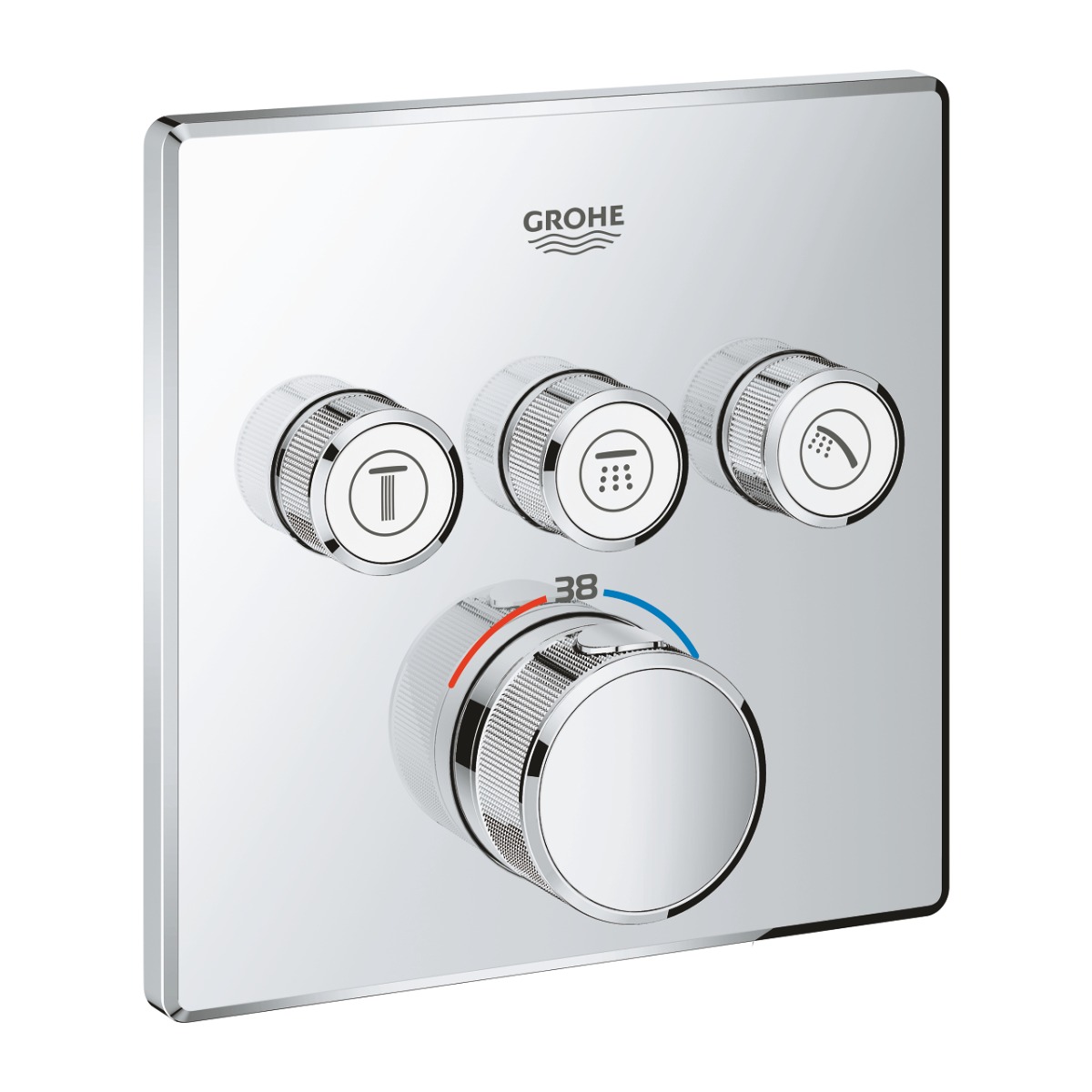Grohtherm Smartcontrol Thermostat For Concealed Installation With 3 Valves Chrome