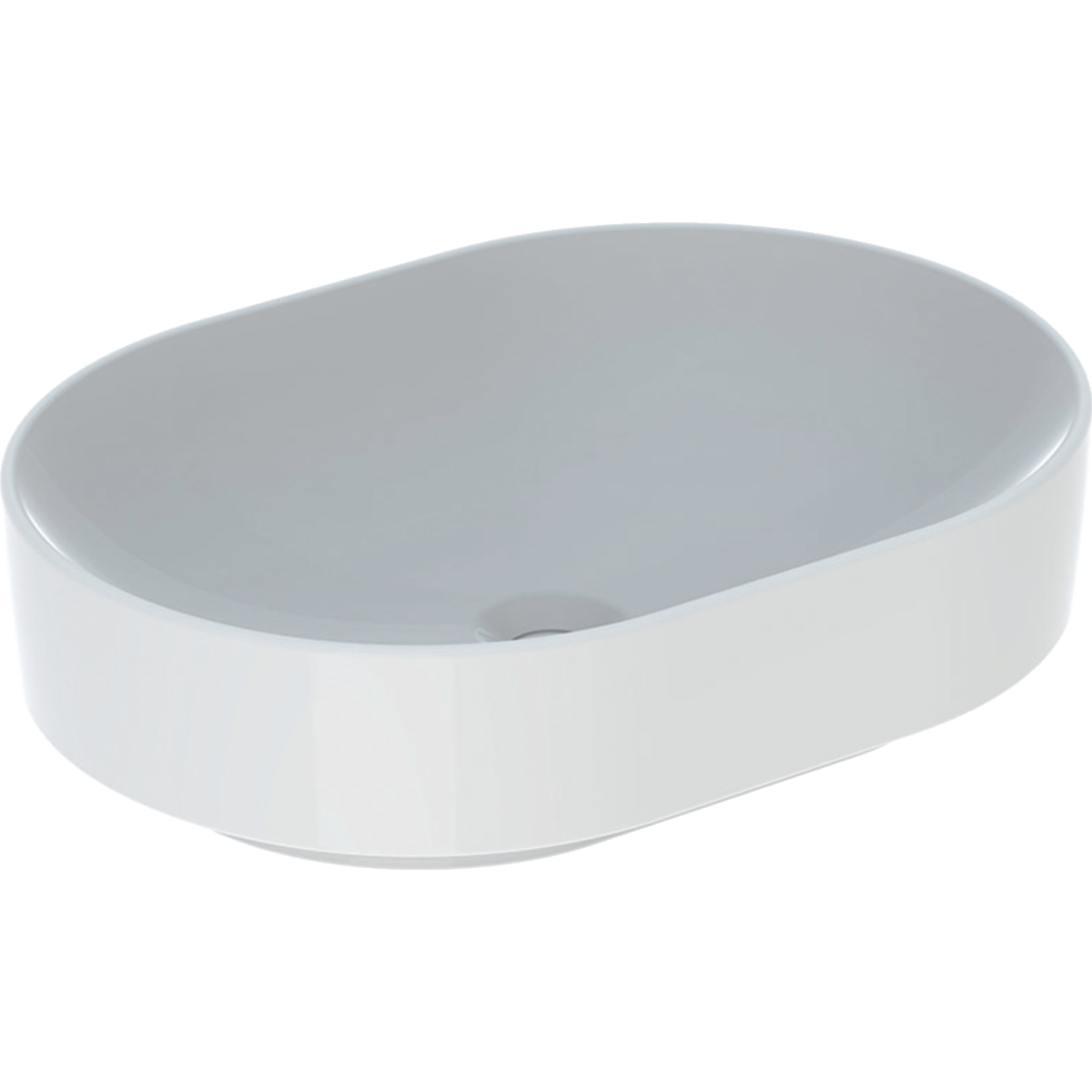Geberit VariForm elliptic 55x40cm lay-on nth basin without overflow