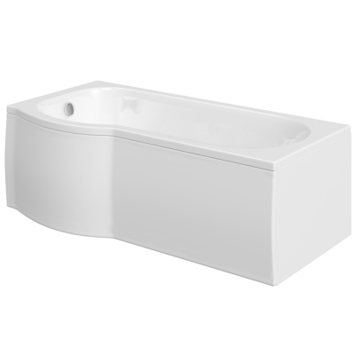 Amore 1700 x 850 x 750mm P Shape Bath Only - Left Hand Trojancast
