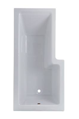Amore 1500mm Cube Solarna L Shaped Bath Only - Left Hand (Trojancast)