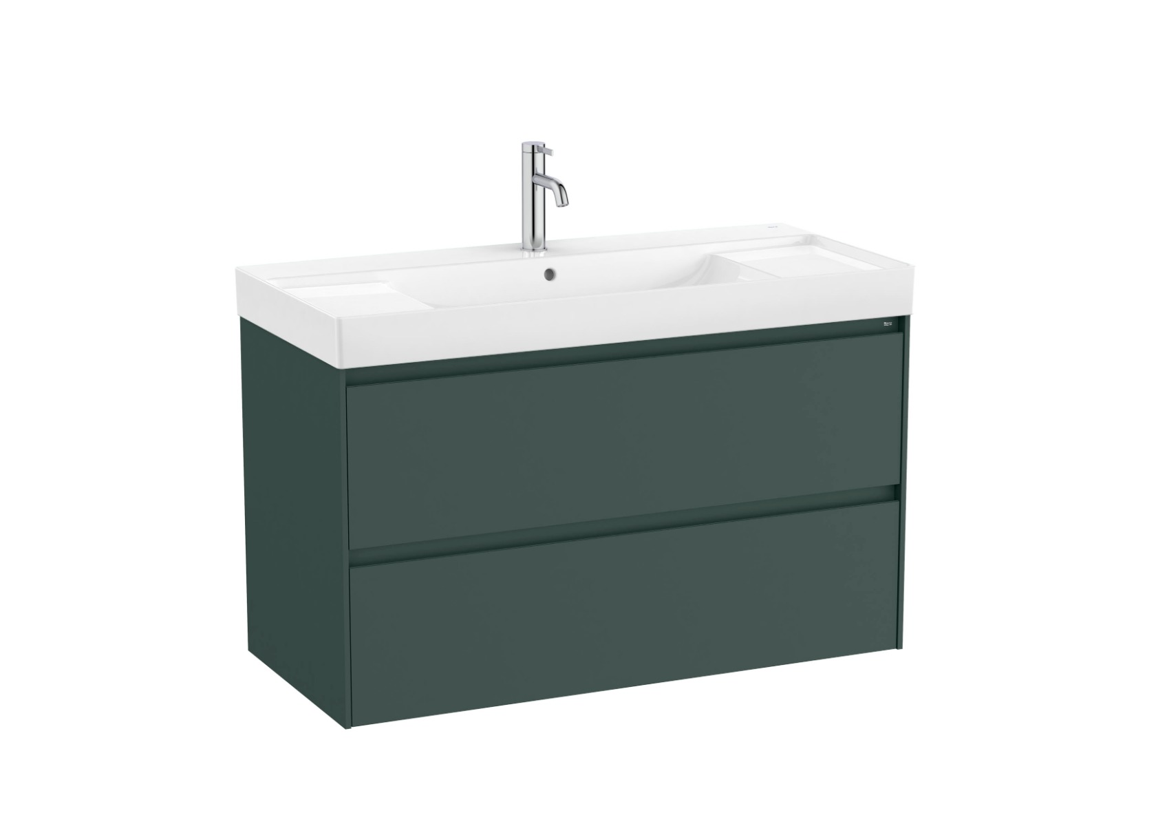 Unik (base unit with two drawers and basin) 1000mm - Matt Green