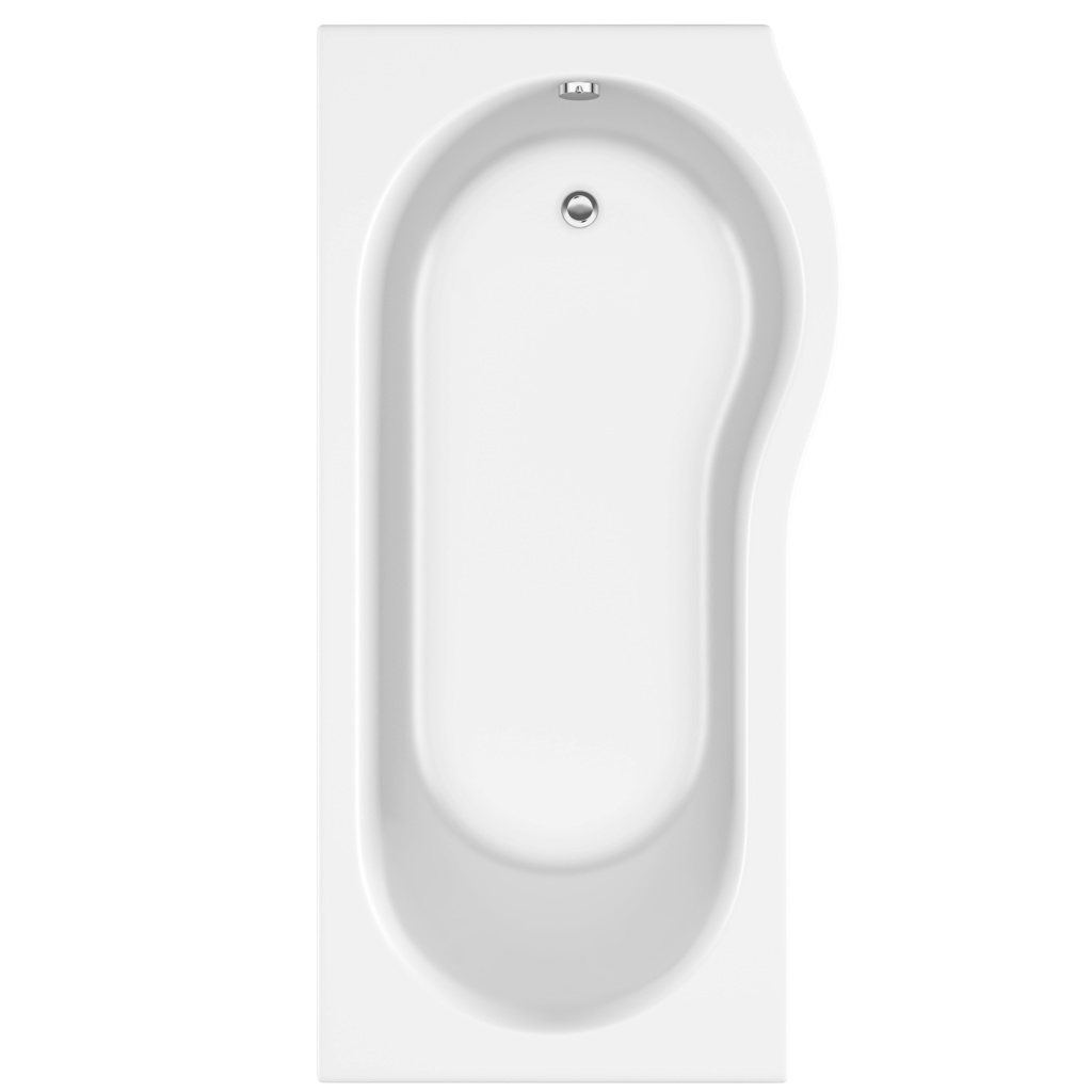 Amore 1700 x 850 x 750mm P Shape Bath Only - Right Hand Trojancast