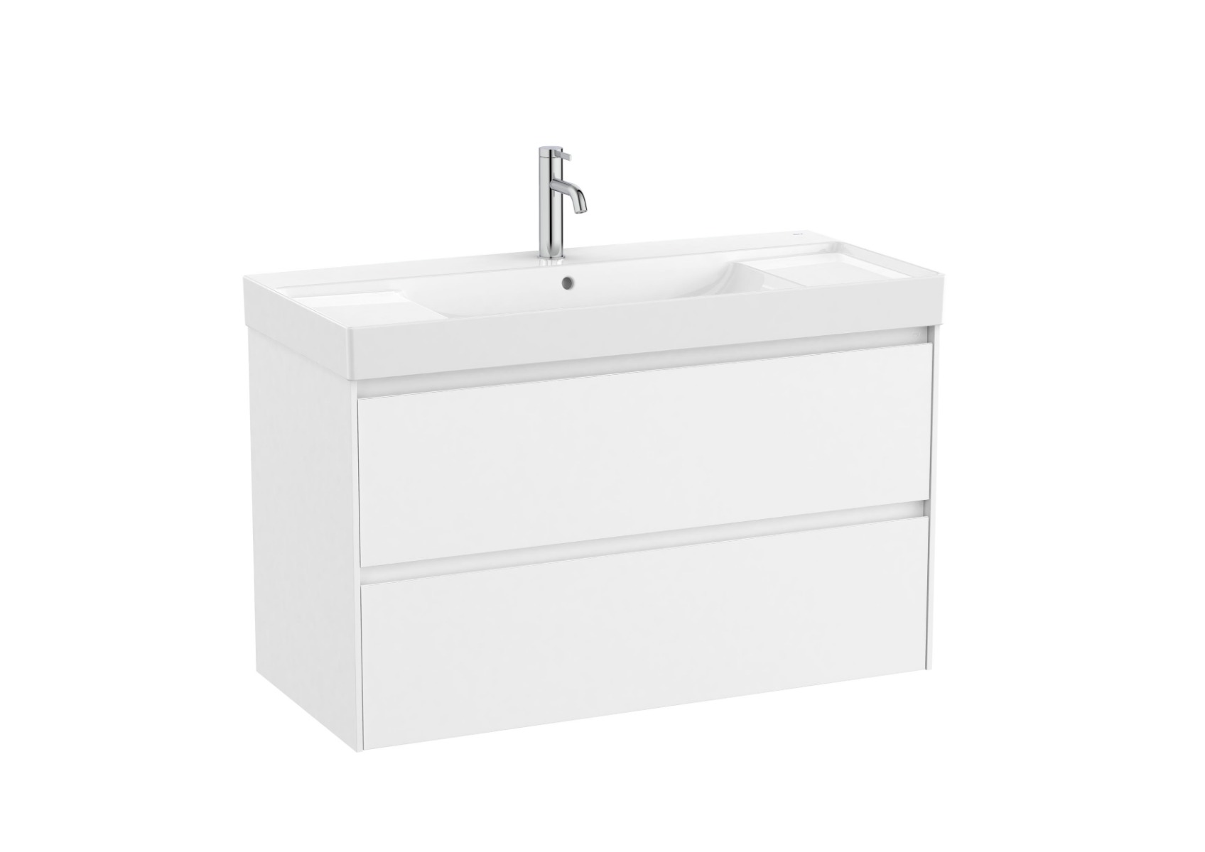 Unik (base unit with two drawers and basin) 1000mm - Matt White