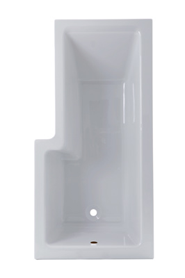 Amore 1500mm Cube Solarna L Shaped Bath Only - Right Hand