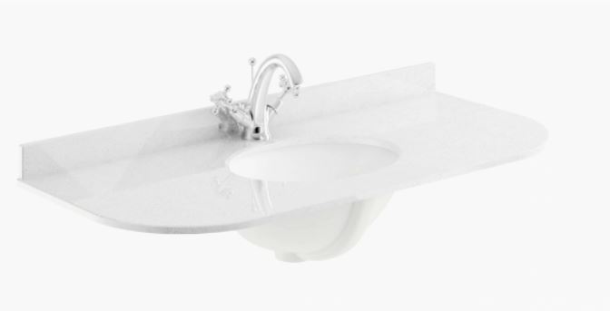 BAYC252 1000MM Marble Single Bowl With Radius 1 Tap Hole