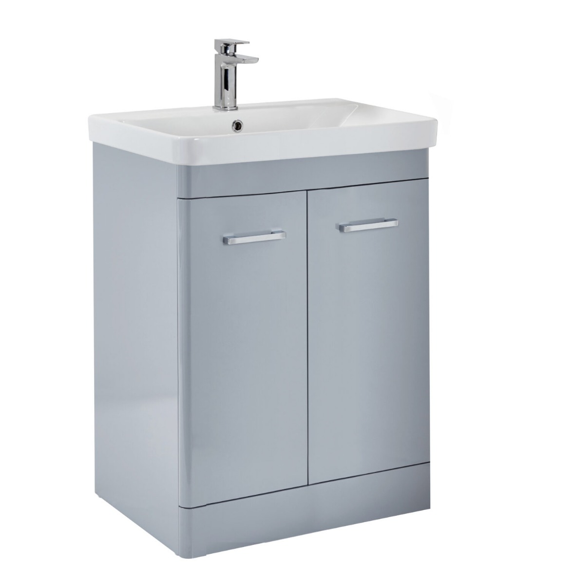 Rowlan 800 Floor Standing Vanity Unit & Basin - Pebble Grey
