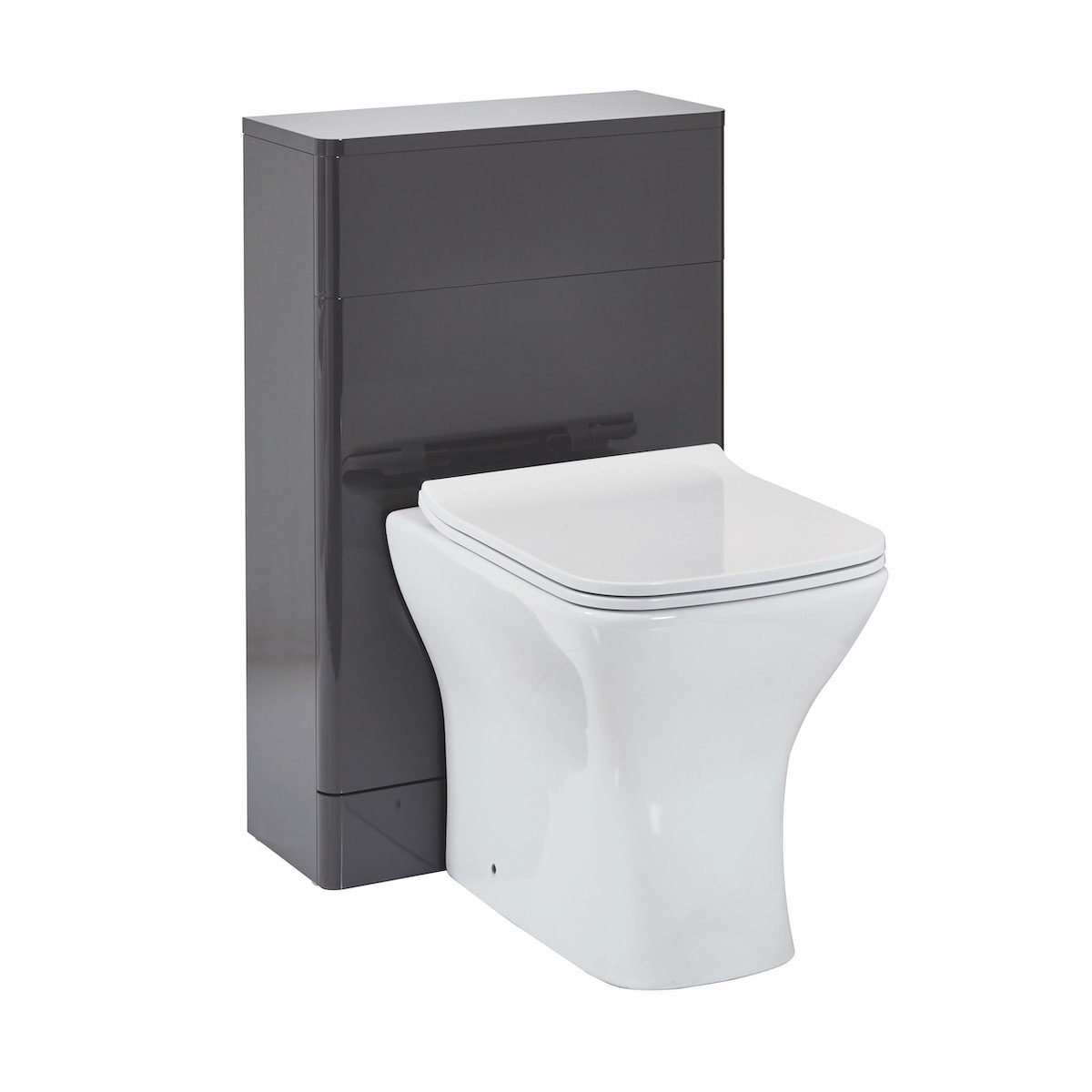 Rowlan Back to Wall WC Unit - Wolf Grey