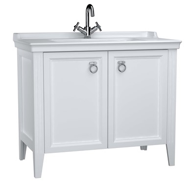 VitrA Valarte Washbasin Unit; 100 cm; with doors 1 tap hole; Matte White