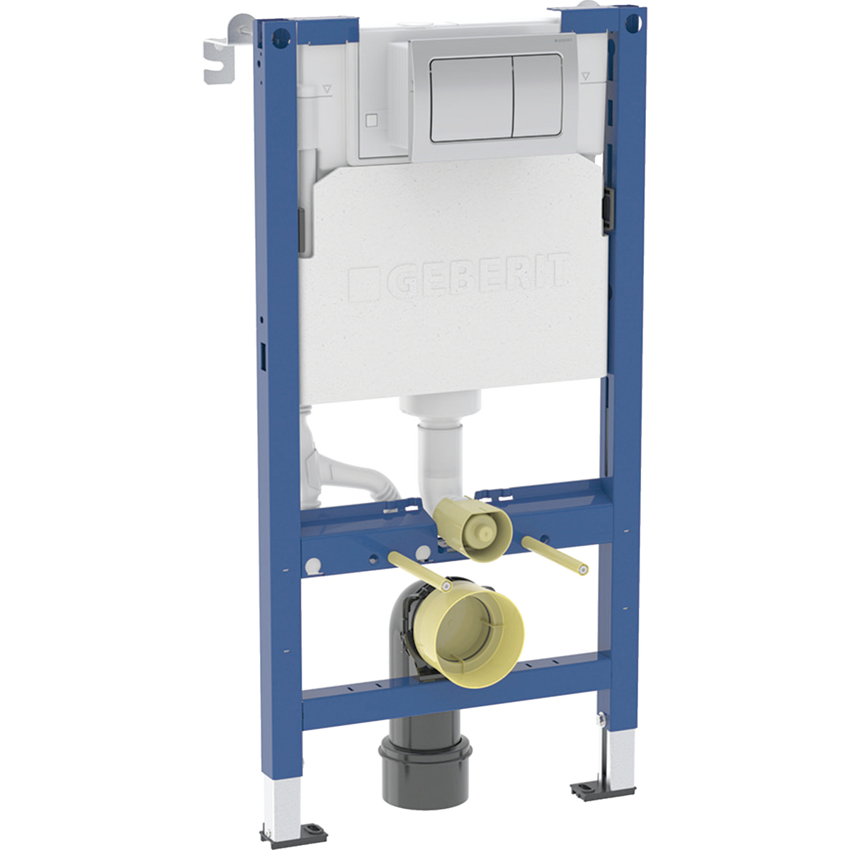 Geberit Alpha 98cmH Frame & Cistern, plus Alpha01 Square Flush Plate