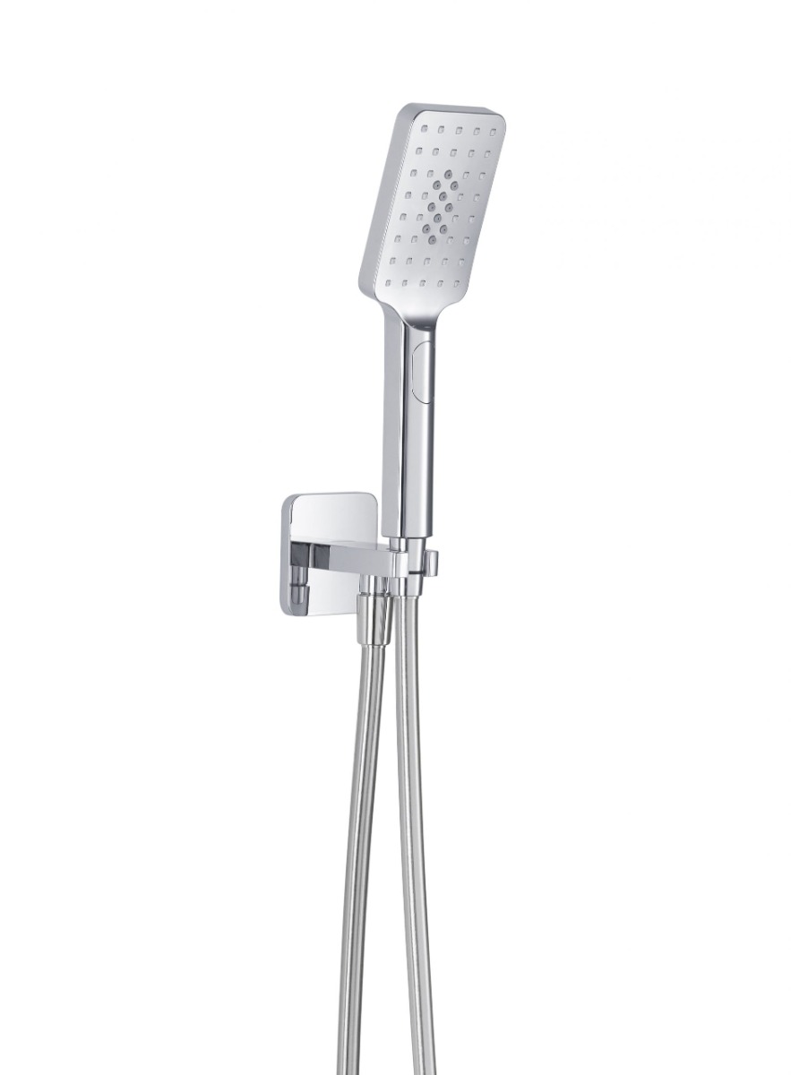 JTP - HIX Square Water Outlet with Holder, Hose and Hand Shower