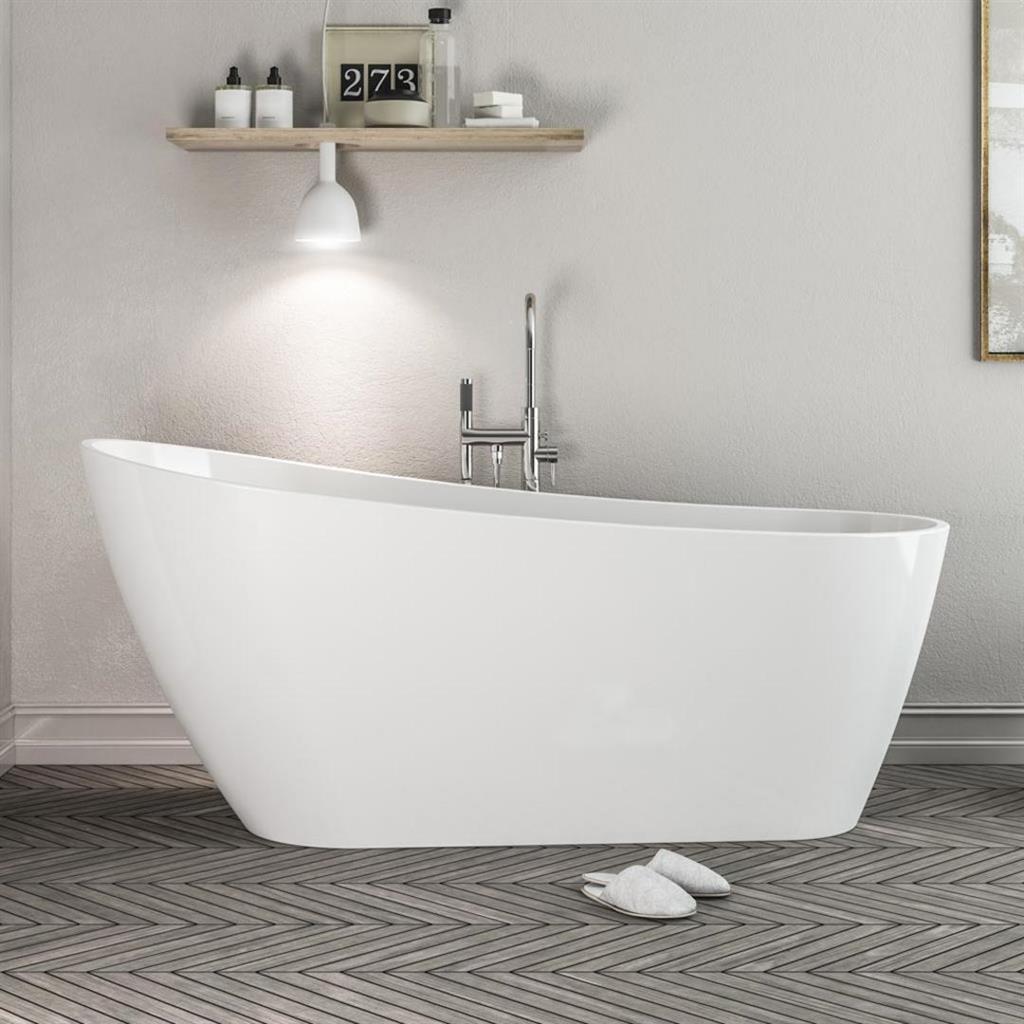 Wickham 1700 Slipper White Freestanding bath inc waste