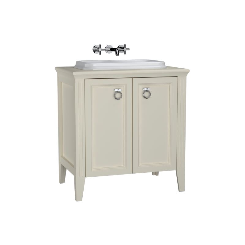VitrA Valarte Washbasin Unit; 80 cm; with doors and countertop washbasin62170