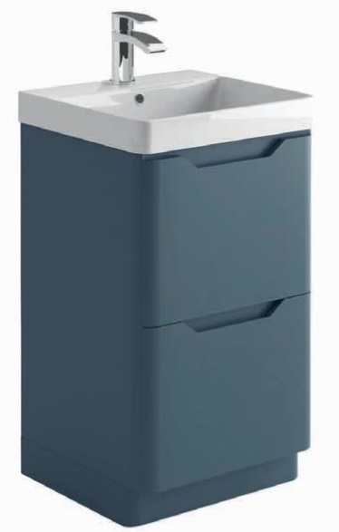 Brun 500 Floor Standing Vanity Unit & Basin - Blue
