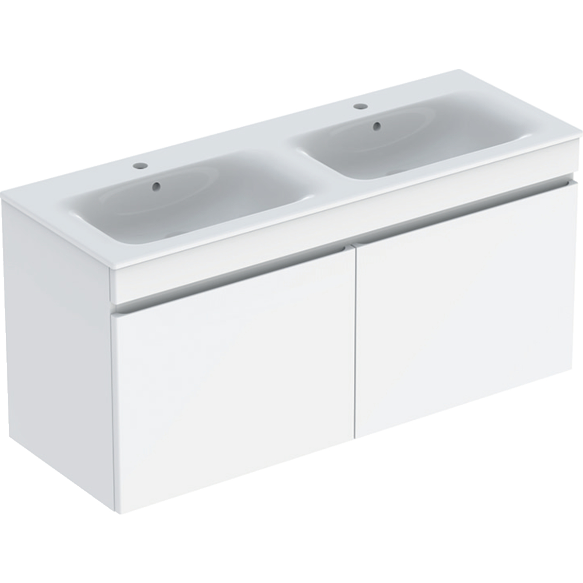 Renova Plan double vanity & basin with two drawer 1300mm - White