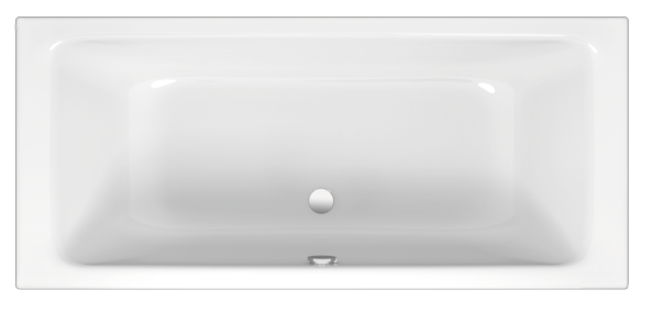 Bette Select Duo rectangular bath, built-in matt white, with BetteGlaze Plus- 1800x800mm