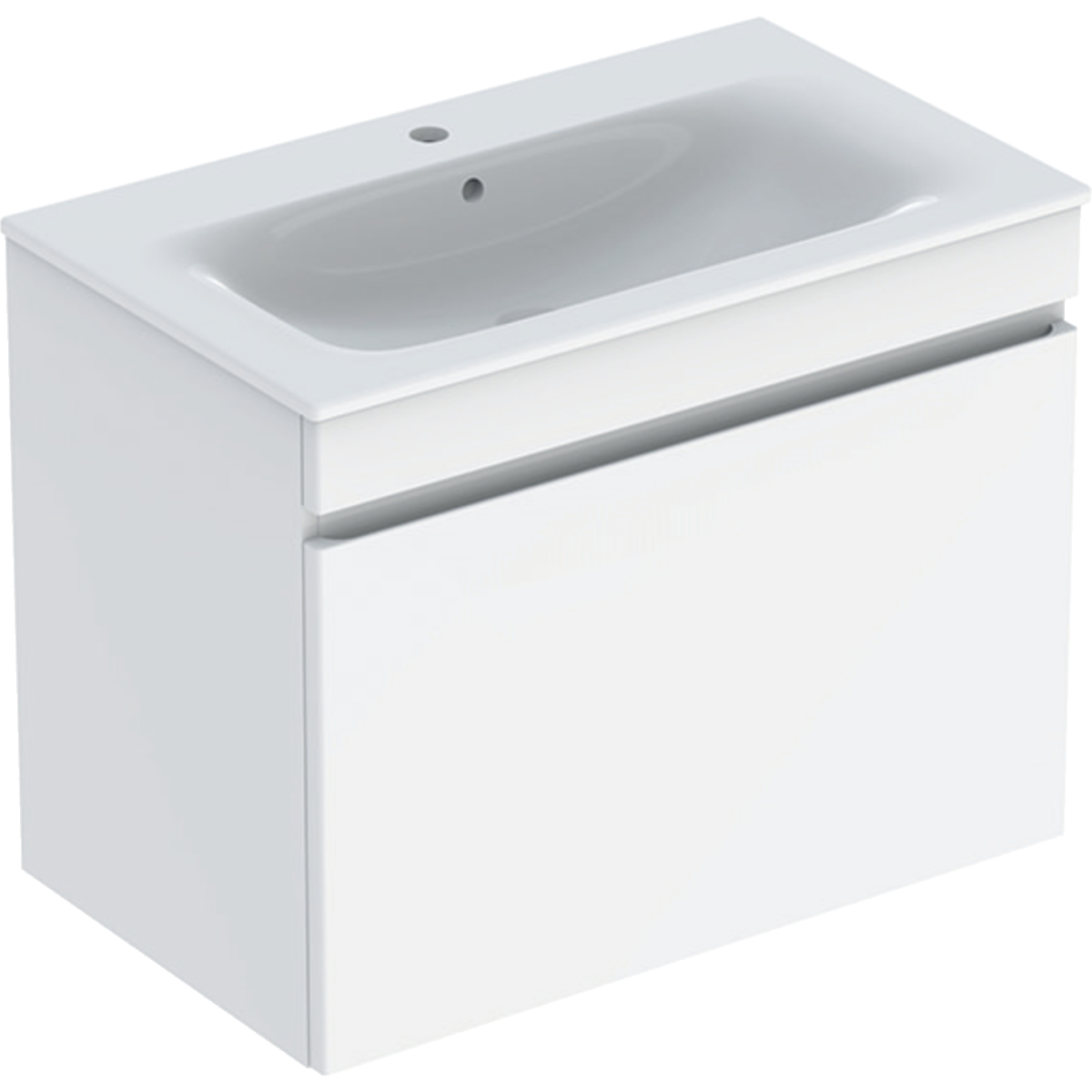 Renova Plan vanity & basin with one drawer 800mm - White