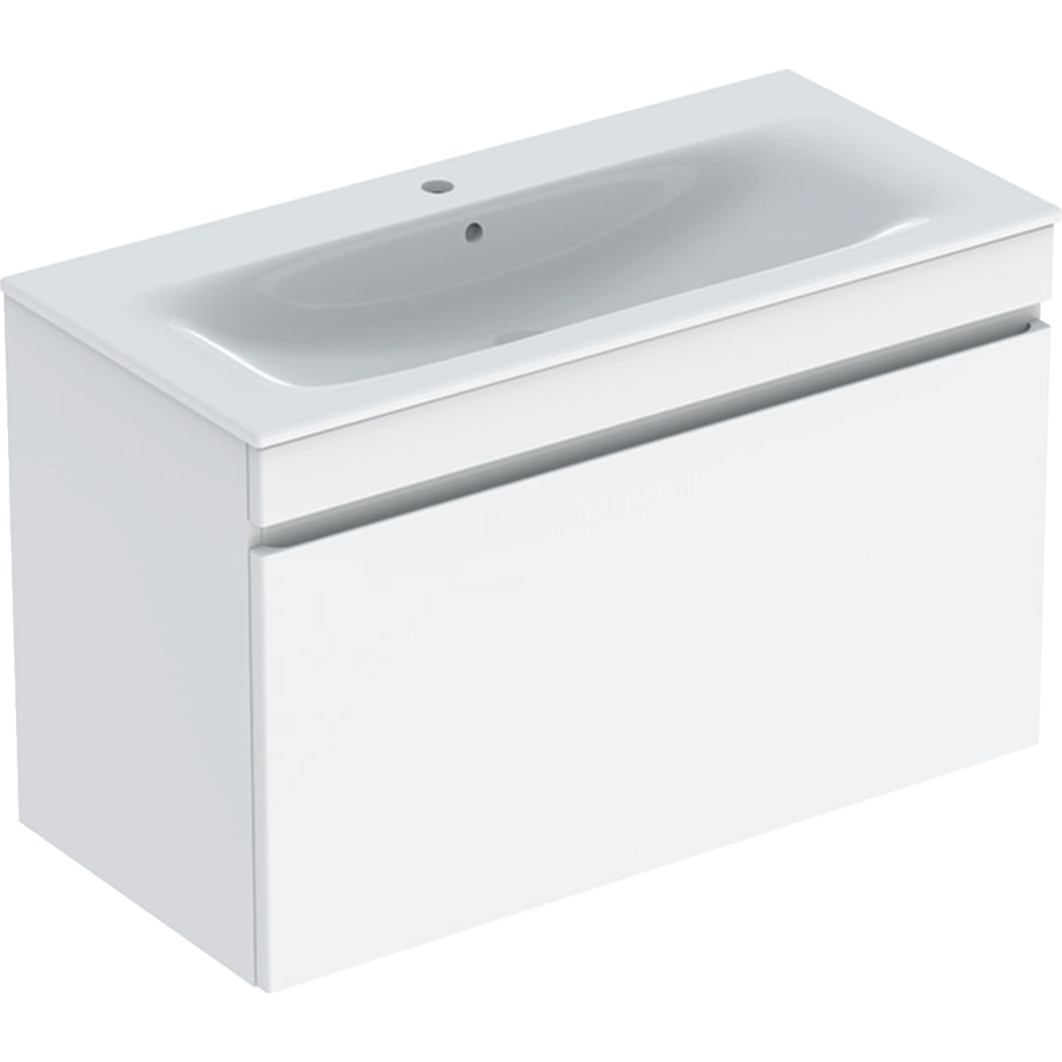 Renova Plan vanity & basin with one drawer 1000mm - White