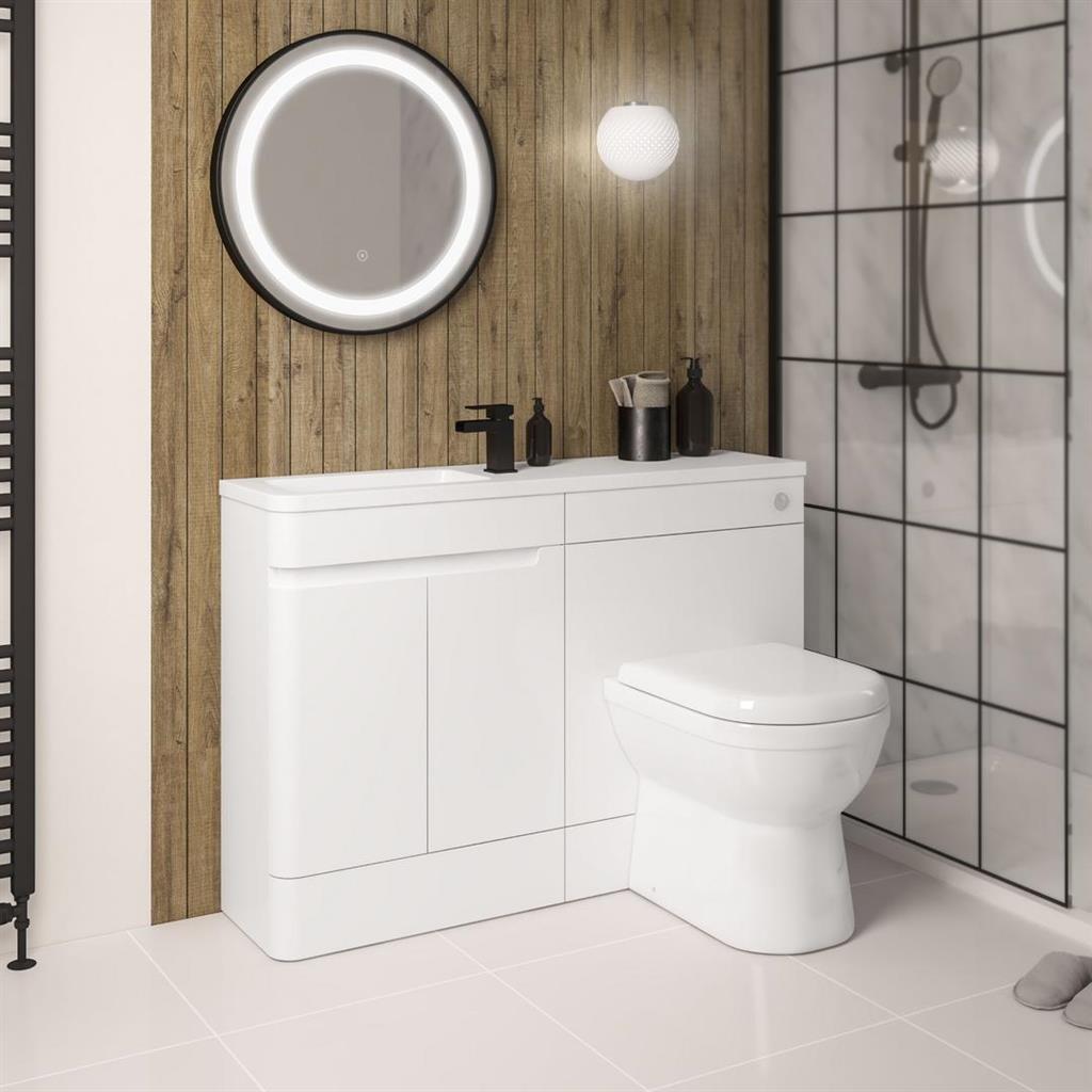Arda 60cm LH Door Base Unit High Gloss White