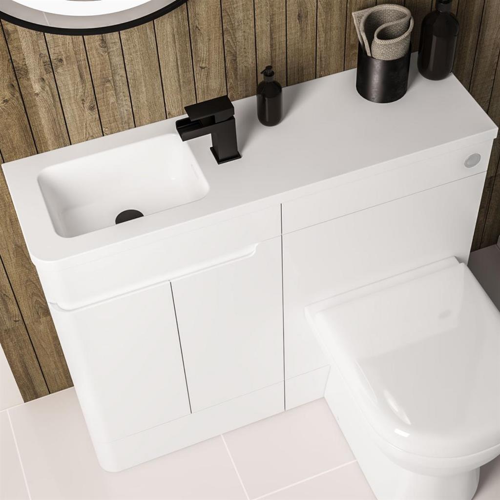 Arda 100cm Polymarble Basin Top LH