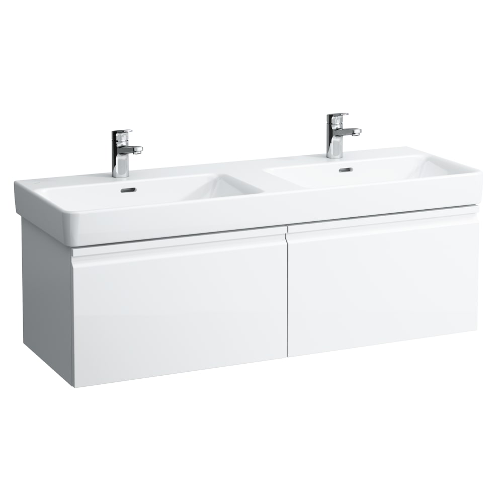 Vanity unit, 2 drawers, incl. drawer organiser, matches washbasin 814968 - WHITE