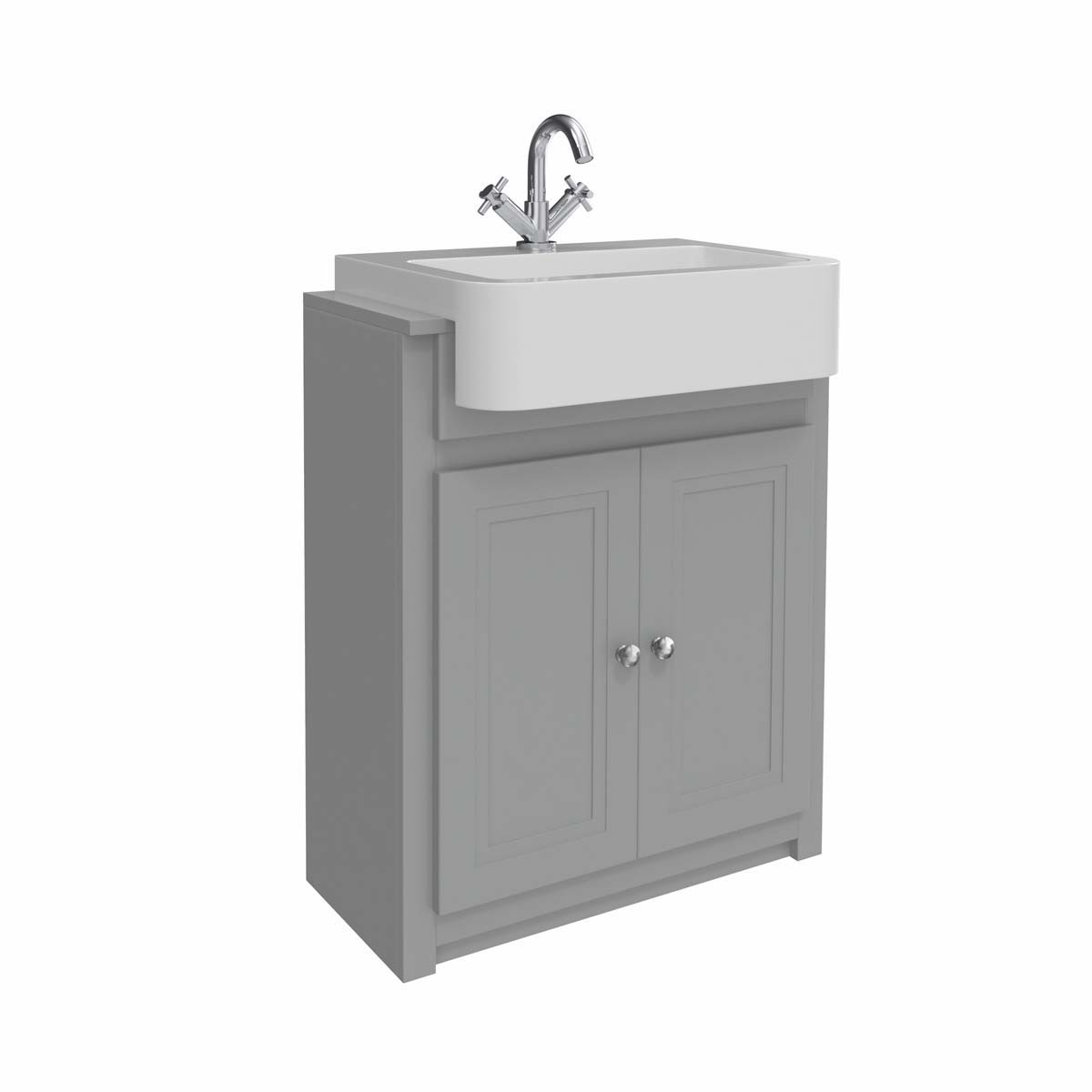 Traditionally 660 Freestanding Vanity Unit & Basin - Stone Grey