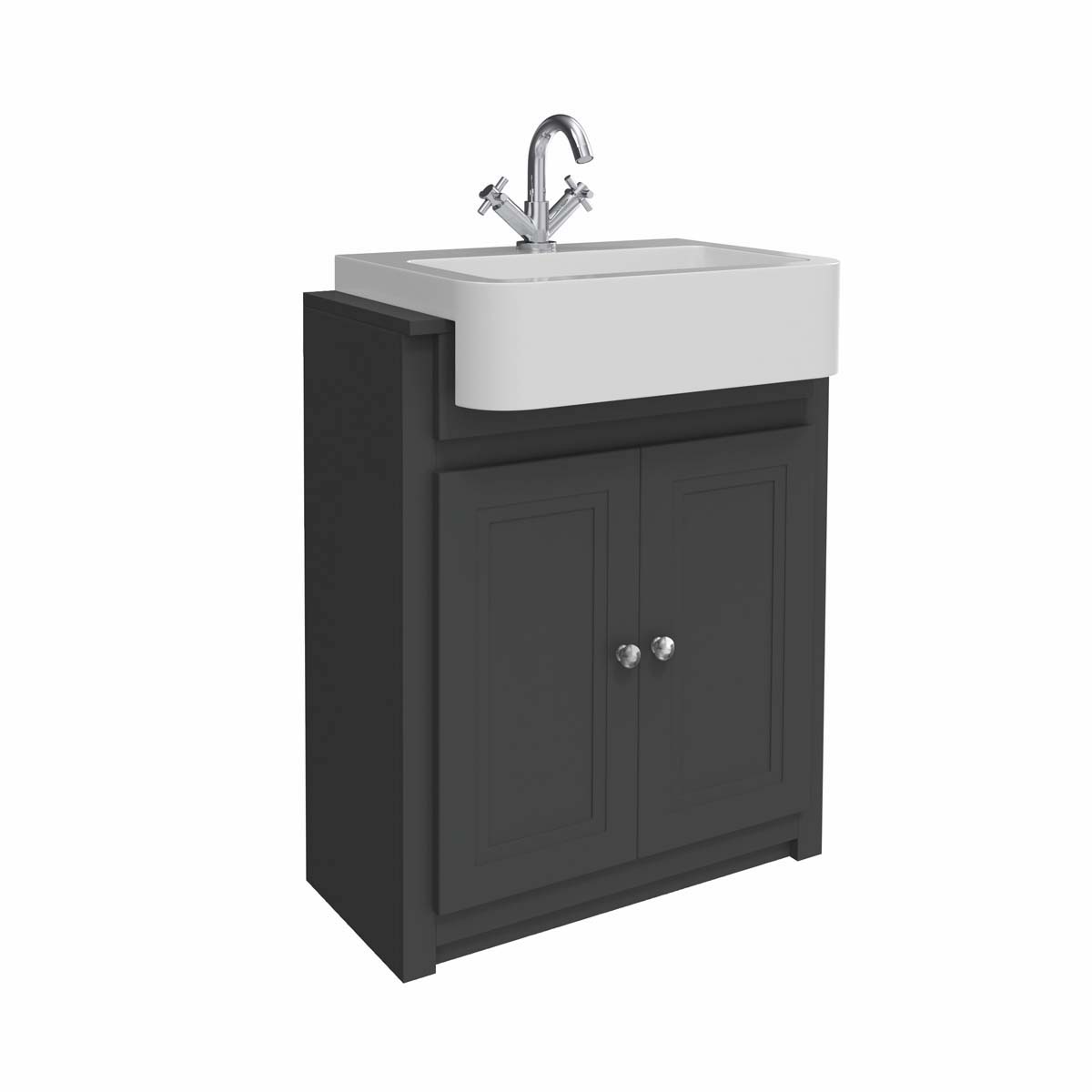 Traditionally 660 Freestanding Vanity Unit & Basin - Charcoal Grey