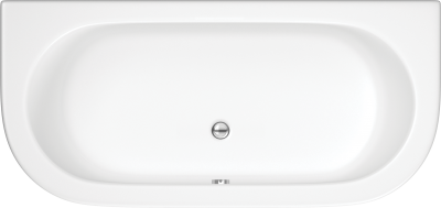 Trojan D Shaped Double Ended Bath 1700 x 800mm NTH - White 
