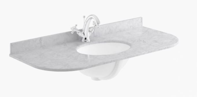 BAYC253 1000MM Marble Single Bowl With Radius 1 Tap Hole