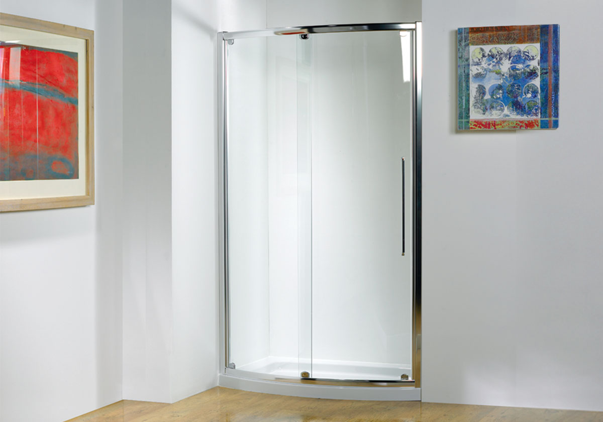 1500mm Bowed Sliding Shower Door