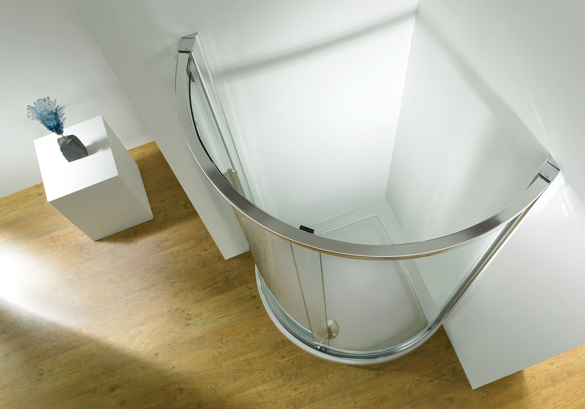 910mm x 910mm Curved Enclosure Side Access