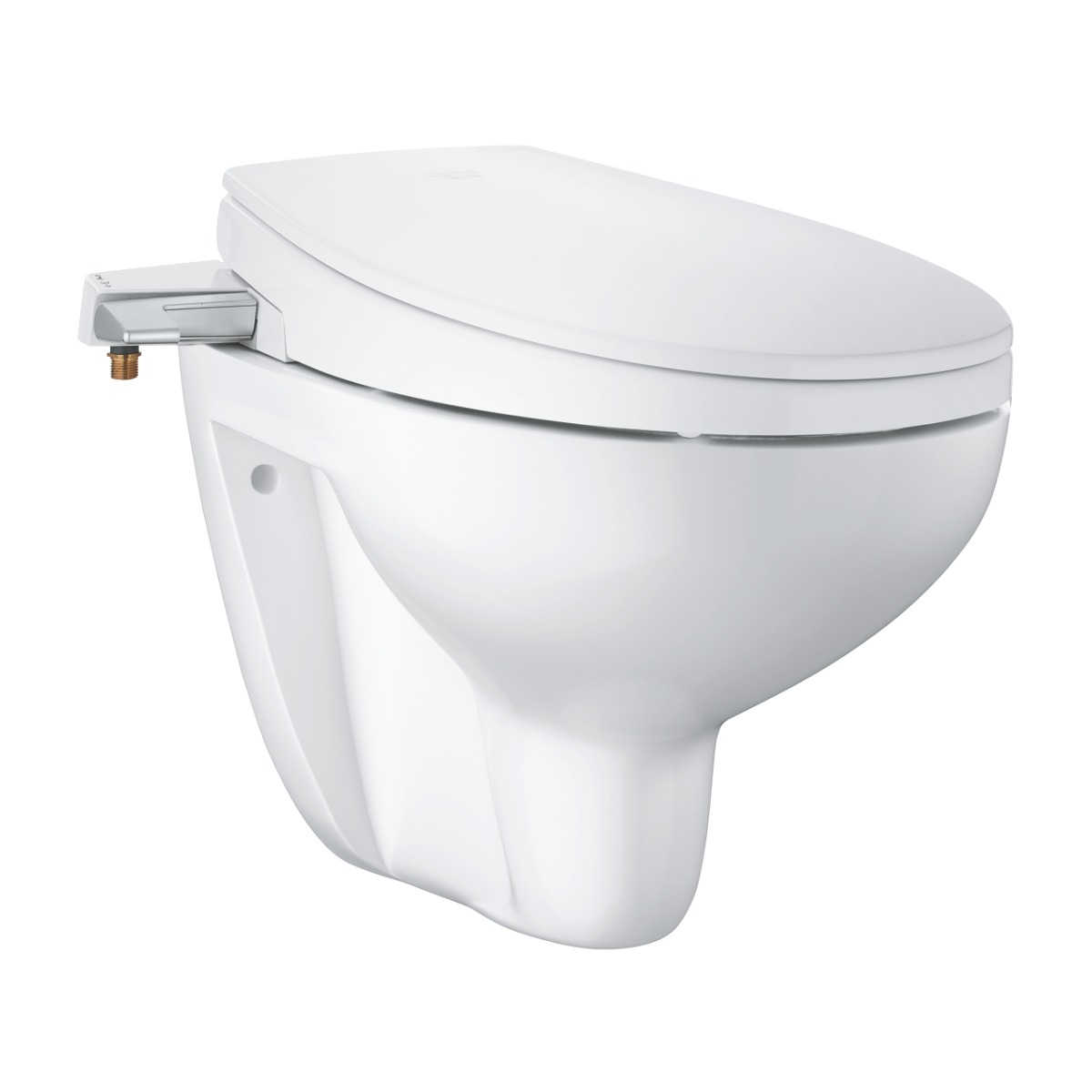 Bau Ceramic Manual Bidet Seat 2-In-1 Set Wall Hung