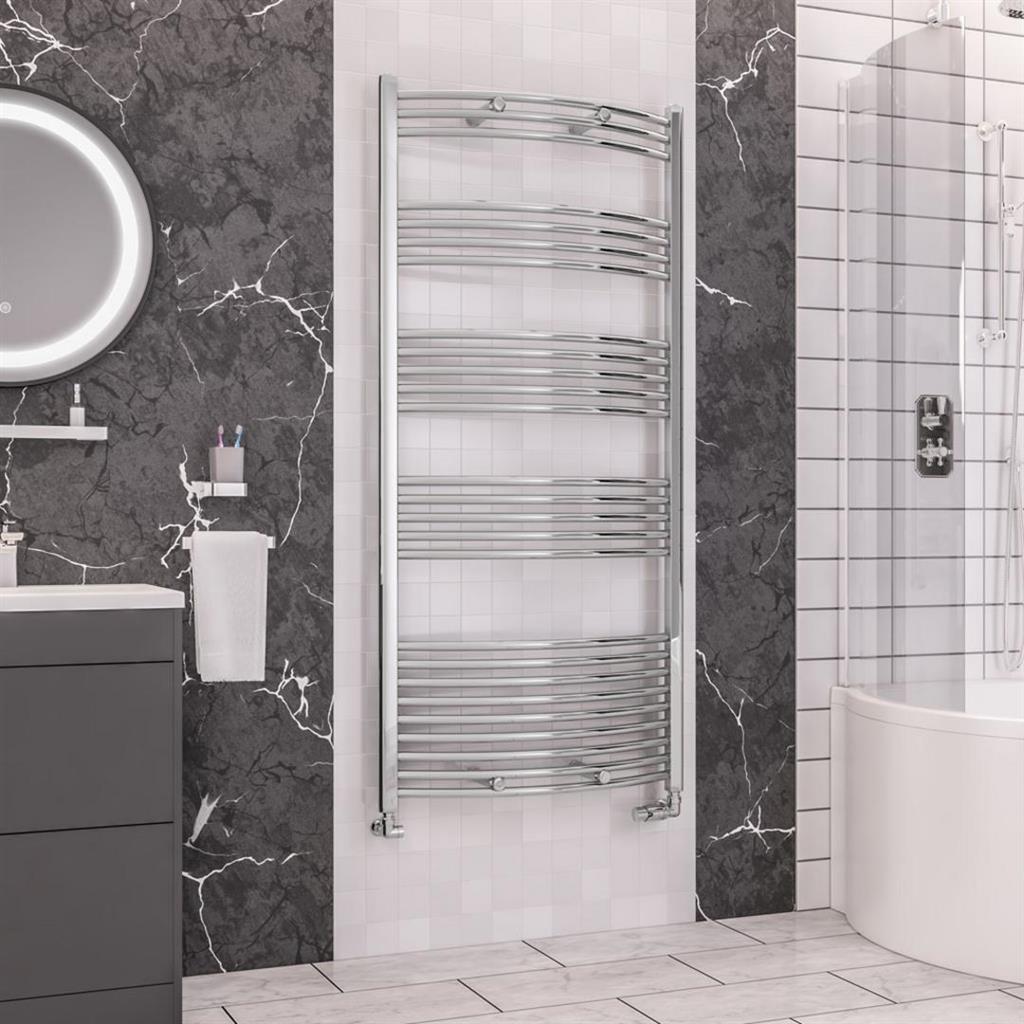 Wendover Curved Multirail 1600 x 750 Chrome