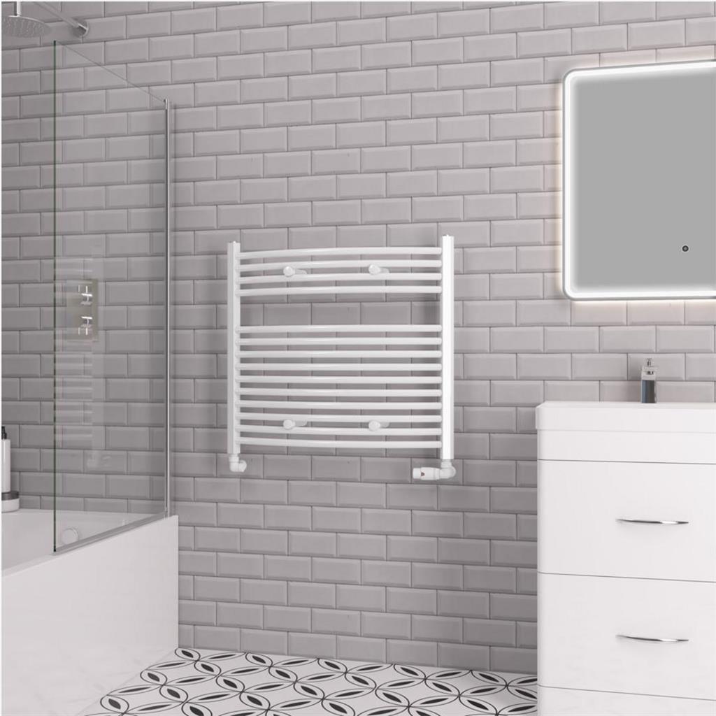 Curved Biava Multirail 688 x 750 Gloss White