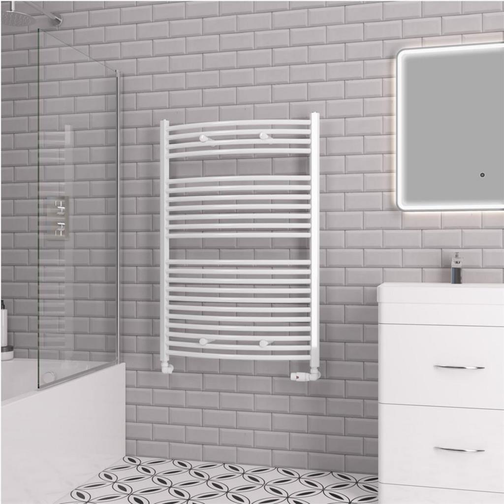 Curved Biava Multirail 1118 x 750 Gloss White