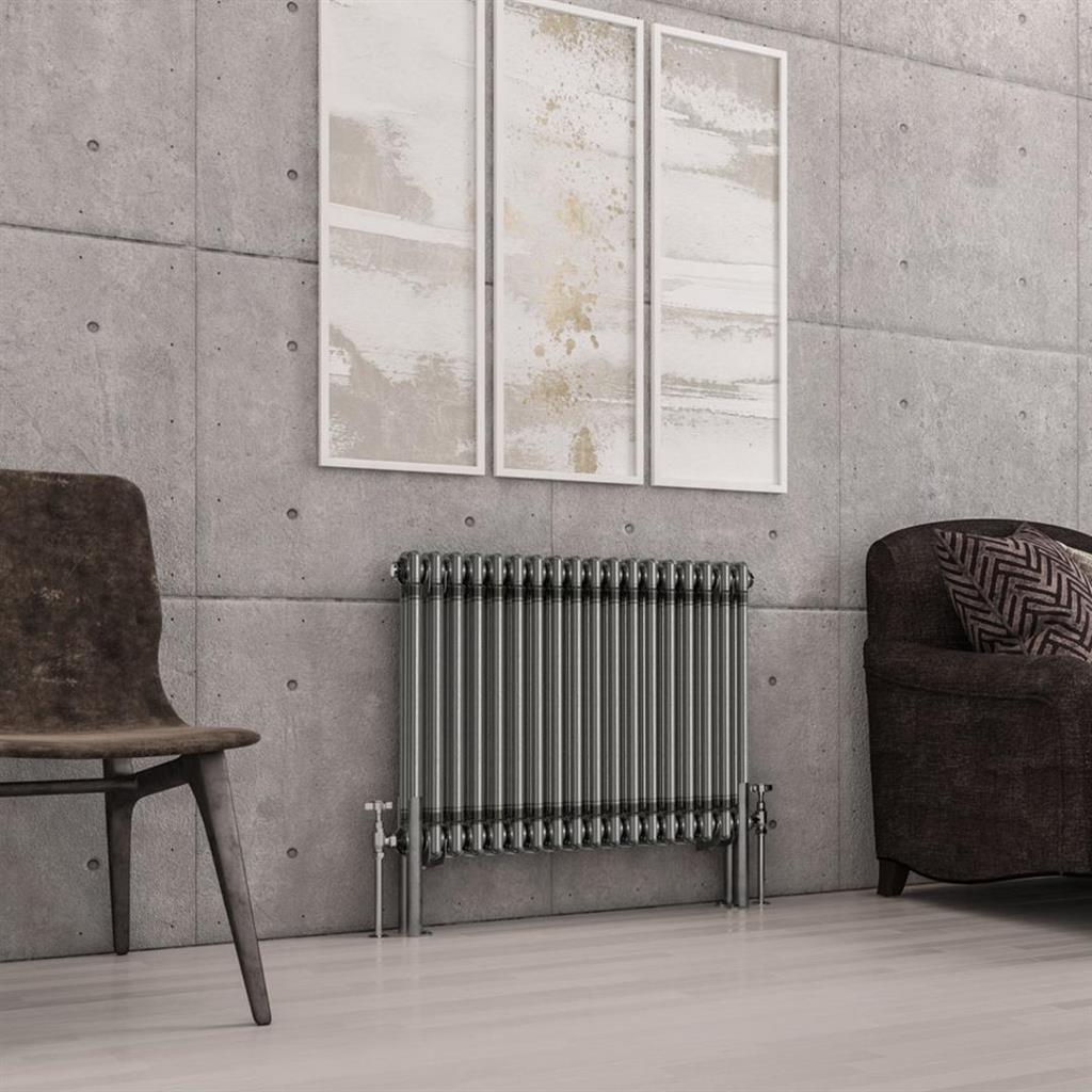 Imperia 2 Column Radiator 600 x 830mm Bare Metal