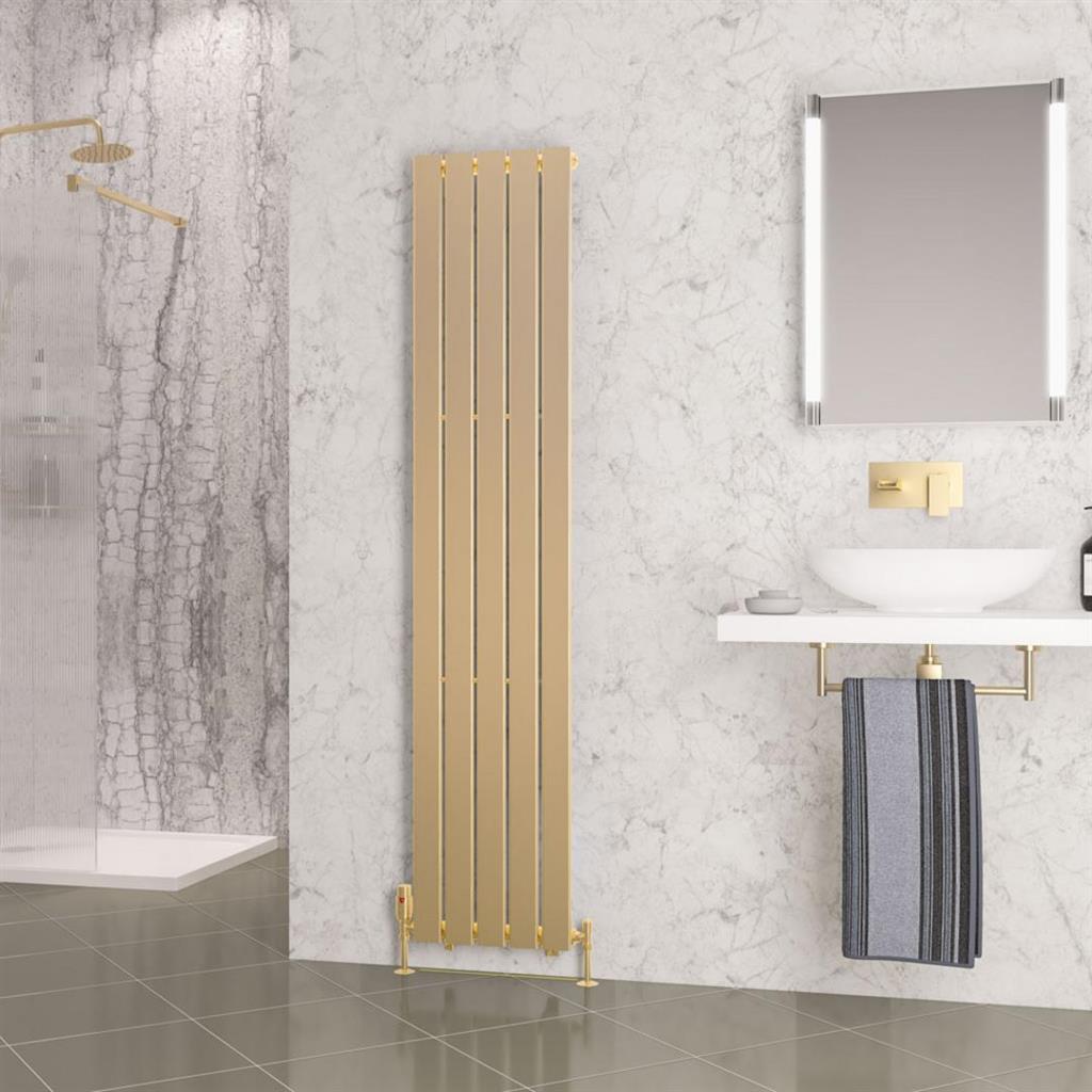 Warrington 1800 x 376 Radiator Type10 Brushed Brass