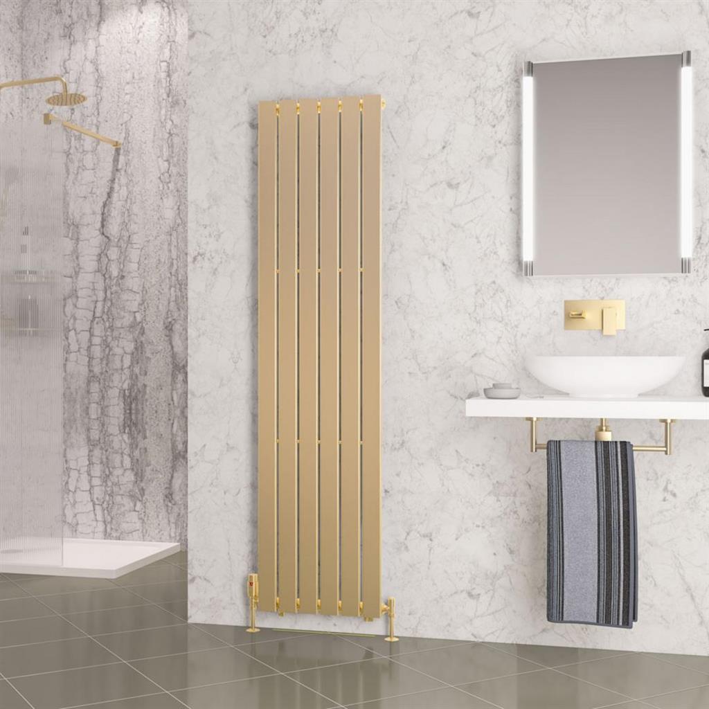 Warrington 1800 x 452 Radiator Type10 Brushed Brass