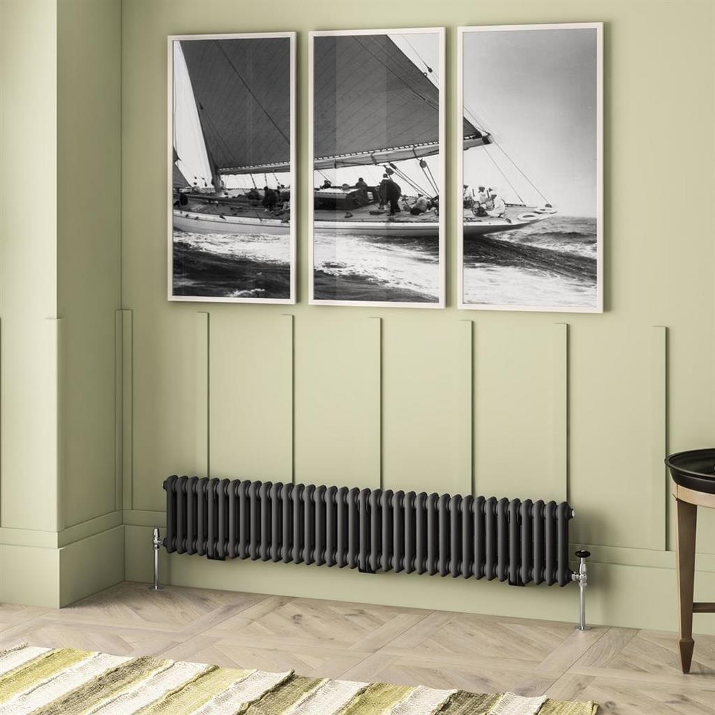 Imperia 2 Column Radiator 300 x 1640mm Matt Anthracite