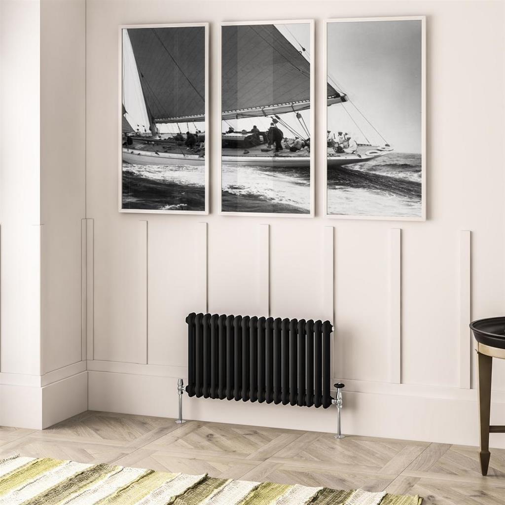 Imperia 2 Column Radiator 450 x 830mm Matt Black