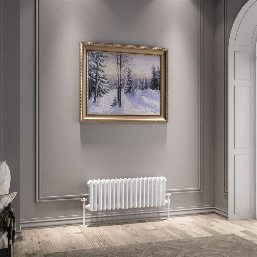 Imperia 3 Column Radiator 300 x 830mm Gloss White