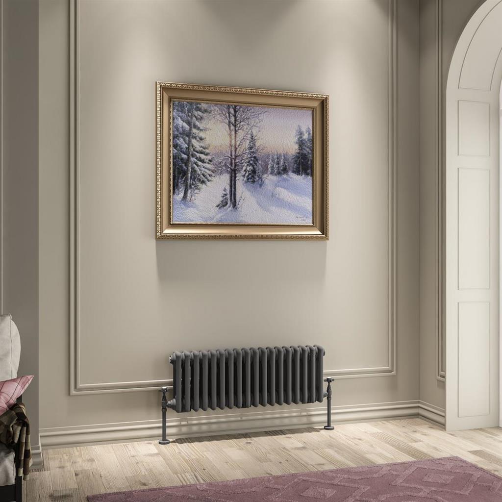 Imperia 3 Column Radiator 300 x 830mm Matt Anthracite